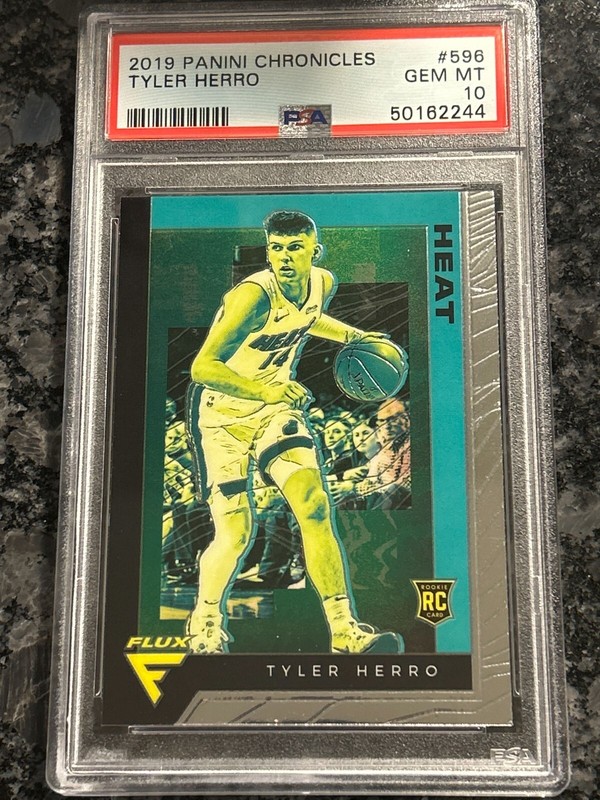 2019 Panini Chronicles - Tyler Herro - FLUX ROOKIE CARD - PSA 10 - Miami Heat