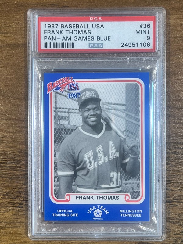 1987 Baseball USA Blue Pan-AM Games Frank Thomas PSA 9 #36