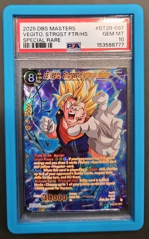 2025 SPECIAL RARE BT28-097 SS VEGITO,STRONGEST FIGHTER IN HISTORY PSA 10