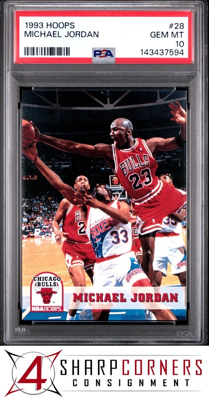 1993 HOOPS #28 MICHAEL JORDAN BULLS HOF PSA 10