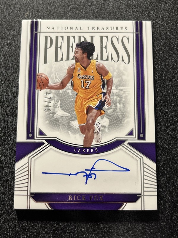 2023-24 Panini National Treasures Rick Fox Peerless Signatures Auto /49