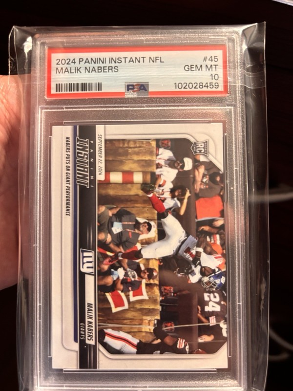 Panini Instant 2024 NFL Malik Nabers Giants RC New York Giants football PSA 10   view 2