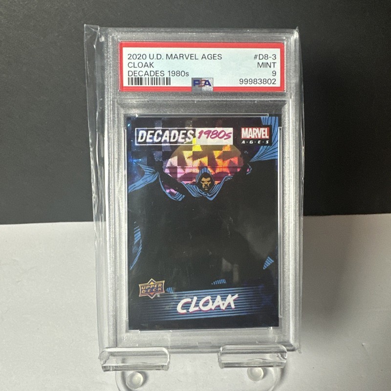 2020 Upper Deck Marvel Ages | Cloak #D8-3 | Decades 1980's | PSA 9 MINT
