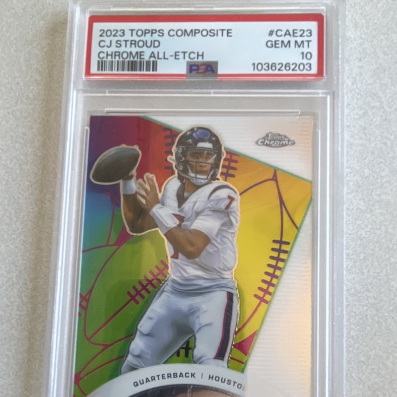2023 Topps Composite CJ Stroud Chrome All-Etch Rookie CAE-23 Texans PSA 10