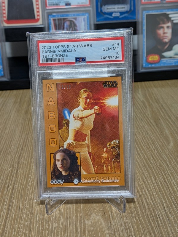 2023 Topps Star Wars Throwback Thursday Padme Amidala #14 /10 Pop 1 PSA 10