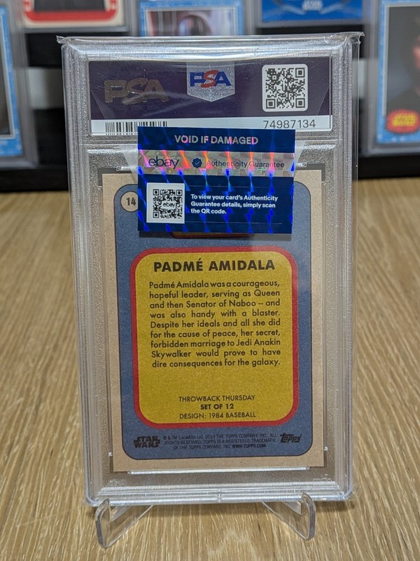 2023 Topps Star Wars Throwback Thursday Padme Amidala #14 /10 Pop 1 PSA 10 view 2