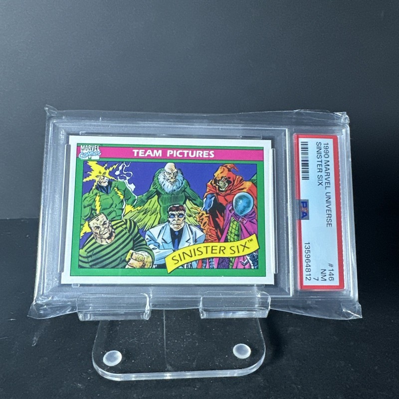 1990 Impel Marvel Universe Card #146 Sinister Six Team Pictures PSA 7 NM
