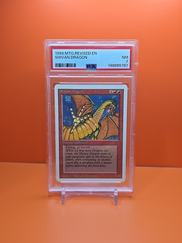 🔴🔴🔴 1994 MAGIC The Gathering SHIVAN DRAGON REVISED 3RD EDITION PSA 7 🔴🔴🔴