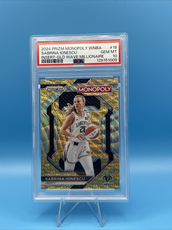 2024 Prizm WNBA Monopoly Sabrina Ionescu 10/10 GOLD Wave Prizm PSA 10