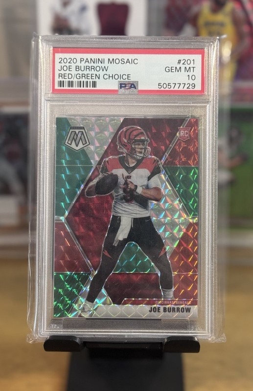 2020 Panini Mosaic • JOE BURROW (RC) PSA 10 Red Green Choice Prizm Rookie 🔥🔥