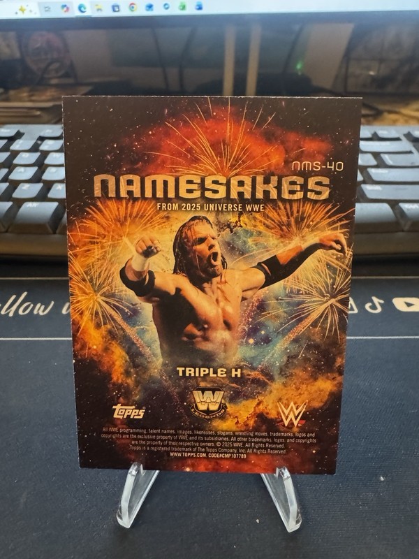 2025 Topps Universe WWE Triple H #NMS-40 Namesakes view 2