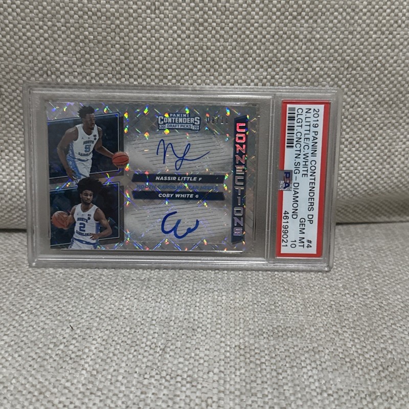 19-20 Contenders DP Basketball N.Little/C.White Coll.Connections Autos PSA 10!