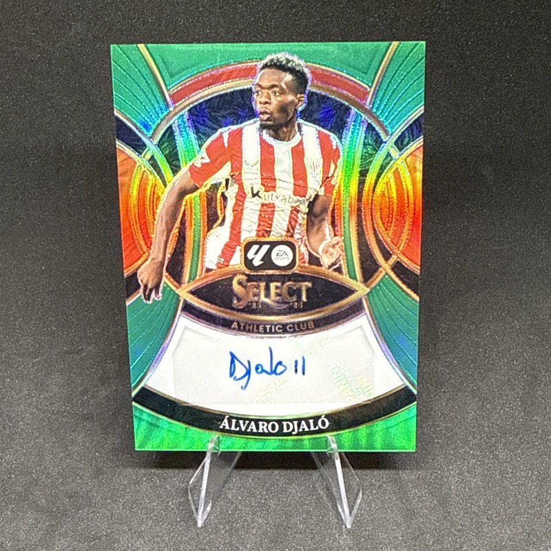 2025-2026 Panini Select La Liga Alvaro Djalo Green Prizm 4/5 AUTO