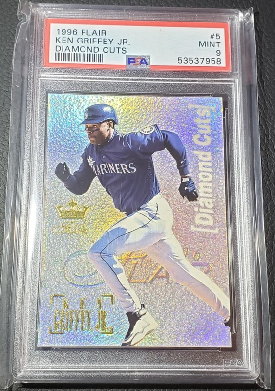 KEN GRIFFEY JR 1996 FLAIR DIAMOND CUTS PSA 9 💎 INSERT LOW POP RARE🔥  view 2