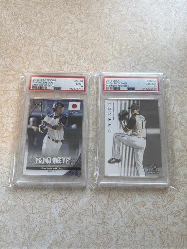 2 2018 Shohei Ohtani Rookie Cards 1. PSA 9 1 PSA 10