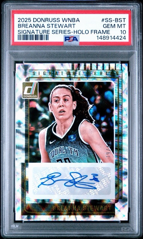 2025 Donruss WNBA BREANNA STEWART Signature Series Holo Frame /49 PSA 10 💎Pop 1