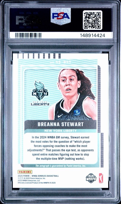 2025 Donruss WNBA BREANNA STEWART Signature Series Holo Frame /49 PSA 10 💎Pop 1 view 2