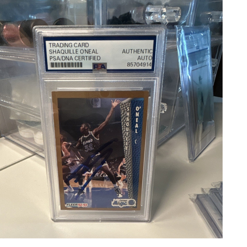 1992-93 Fleer Shaquille O'Neal Orlando Magic Autographed PSA 85704914