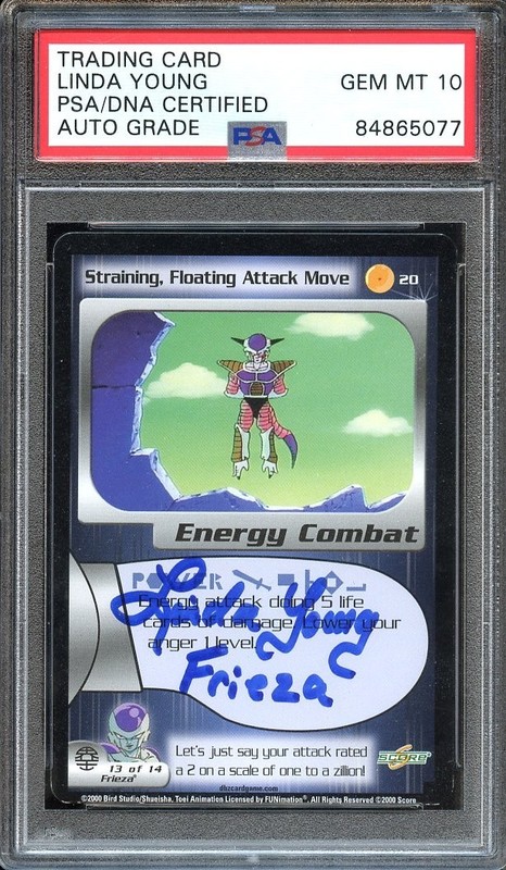 2000 Dragon Ball Z Frieza "Straining, Floating A.M." Signed Linda Young PSA 10