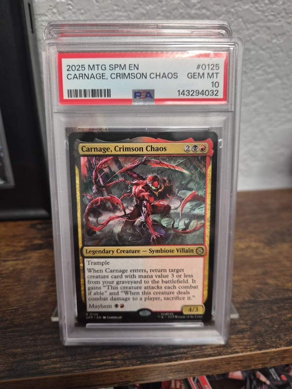 MTG Carnage, Crimson Chaos Marvel's Spider-Man Regular Psa 10