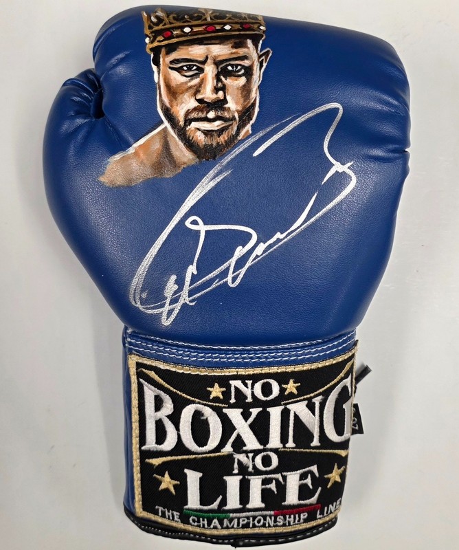Canelo Alvarez autograph signed No Boxing No Life hand-painted 1/1 Glove PSA
