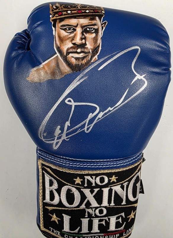 Canelo Alvarez autograph signed No Boxing No Life hand-painted 1/1 Glove PSA view 2