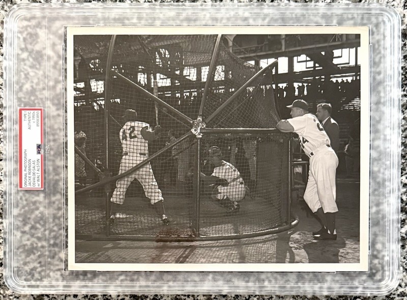 1950’s Jackie Robinson "Forged in the Cage" PSA Type 1 Original Photo