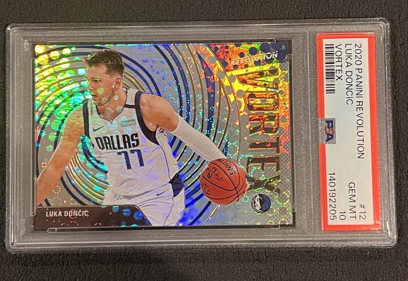 2020 Panini Revolution Luka Doncic #12 Vortex Dallas Mavericks Gem Mint PSA 10