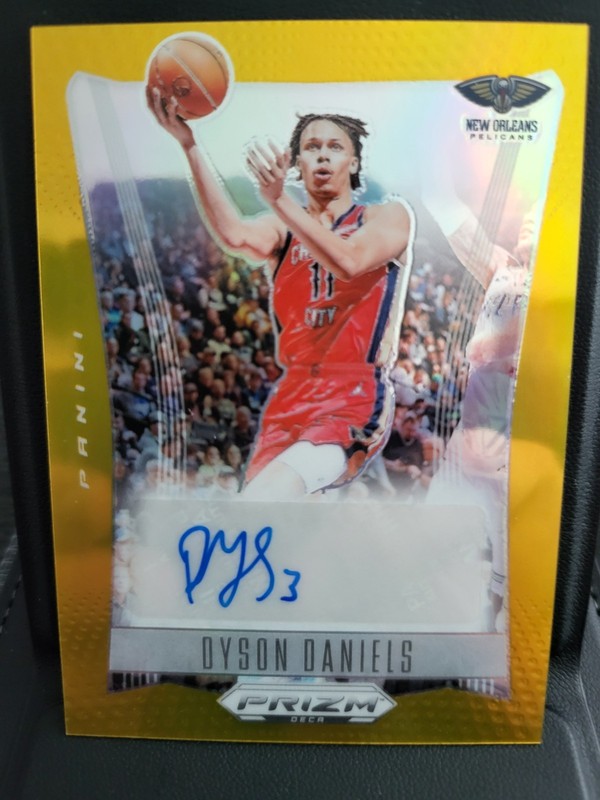 DYSON DANIELS 2023-24 PANINI PRIZM DECA SIGNATURES GOLD AUTO /10 Q0398