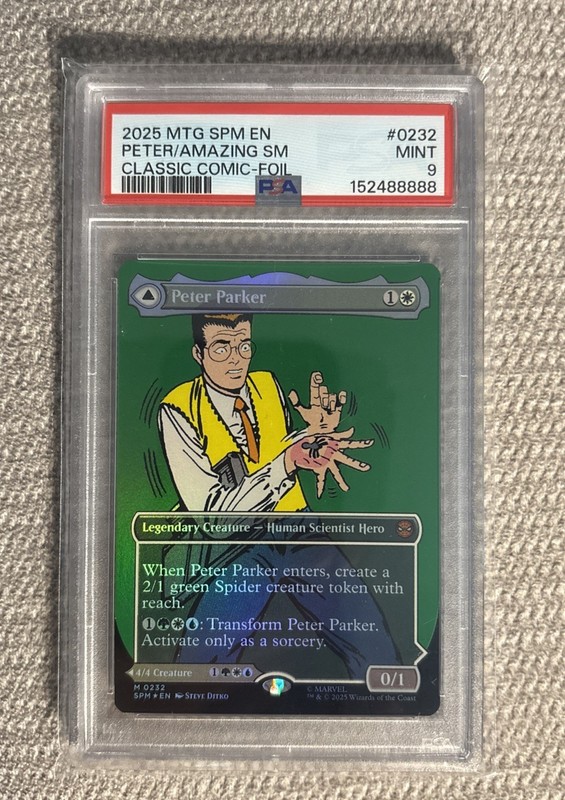 Magic The Gathering Spider-Man - Peter Parker/Amazing Spider-man 0232 Foil PSA 9