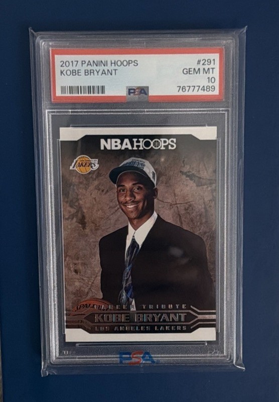 2017 Panini Hoops 291 Kobe Bryant PSA 10 Tribute Insert 💎LOW POP (276) 