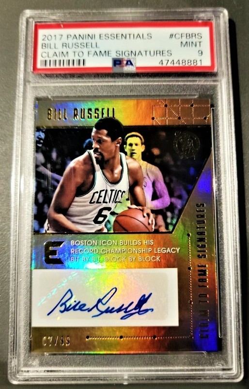 BILL RUSSELL-2018/19 Panini Essentials (#7/99) AUTO/AUTOGRAPH PSA: 9-MINT