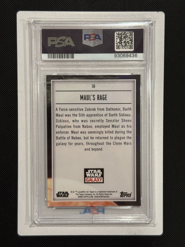 PSA 10 2023 Topps Star Wars Galaxy Darth Maul’s Rage Aqua /199 Refractor SP  view 2