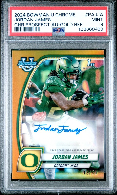 2024 Bowman U Chrome Jordan James Auto Gold /50 PSA 9!