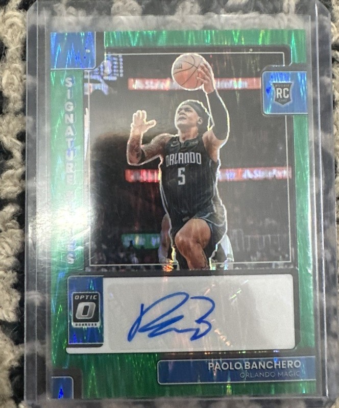 Victor Wemby Go Prizm+Paolo Banchero Green Shock Auto Chaser￼ Read Description