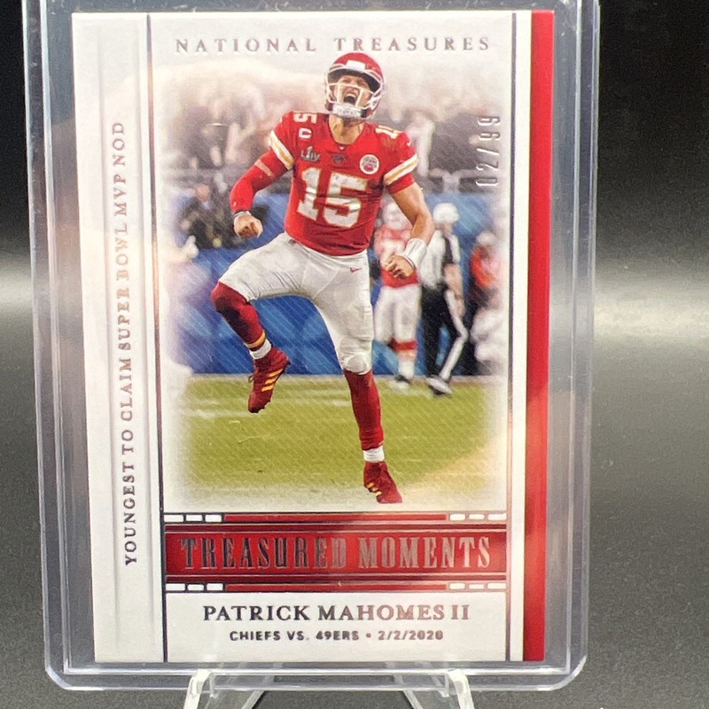 Patrick Mahomes 2020 Panini National Treasures - Treasured Moments Silver /99 SP