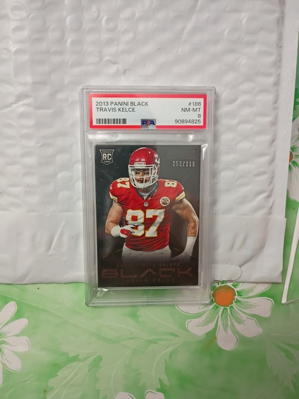 /399 Travis Kelce Rookie #186 2013 Panini Black Football Graded PSA 8 
