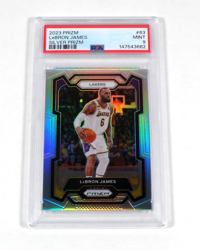 2023-24 Panini Prizm LeBron James Silver Prizm #63 Lakers PSA 9