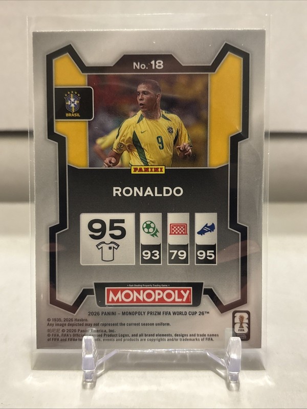 2026 Panini Prizm Monopoly Fifa World Cup - Ronaldo #18 view 2