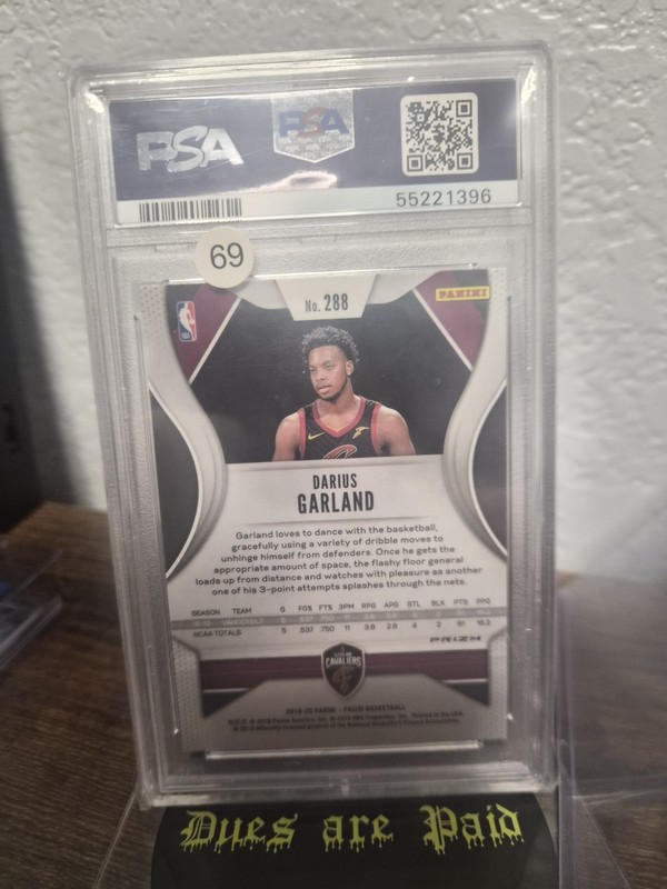 Darius Garland - 2019 Prizm Silver #288 RC PSA 10 view 2