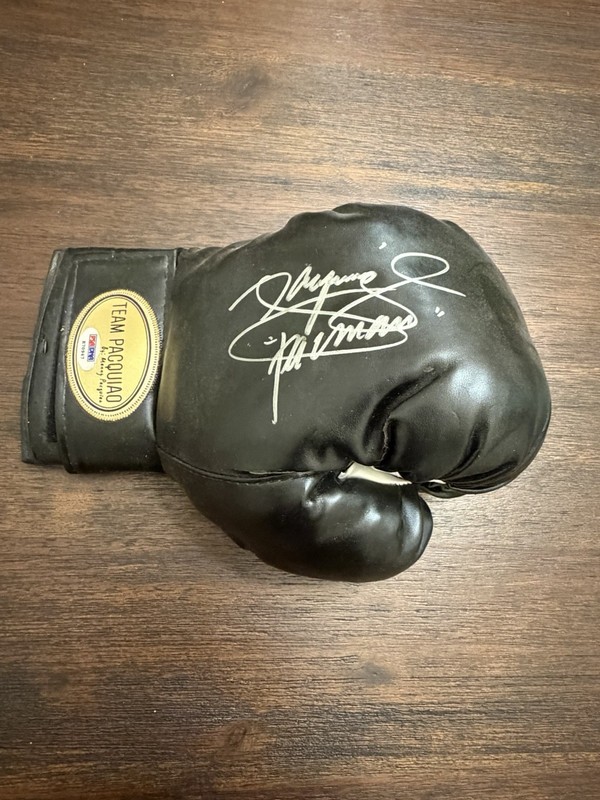 Manny Pacquiao Signed Team Pacquiao Boxing Glove Autograph PSA