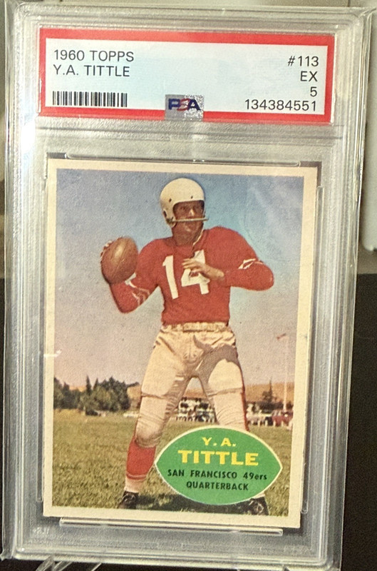 1960 Topps YA Tittle #113 PSA 5 Vintage Football LSU San Francisco 49ers