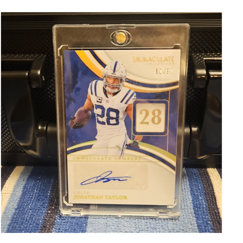 Panini 2025 Immaculate Jonathan Taylor Immaculate Numbers Auto /49 Colts NFL
