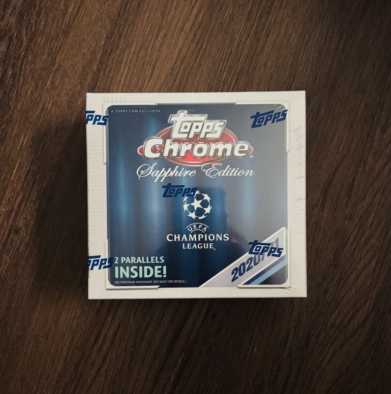 2020-21 TOPPS CHROME UEFA CHAMPIONS LEAGUE SOCCER SEALED SAPPHIRE HOBBY BOX UCL