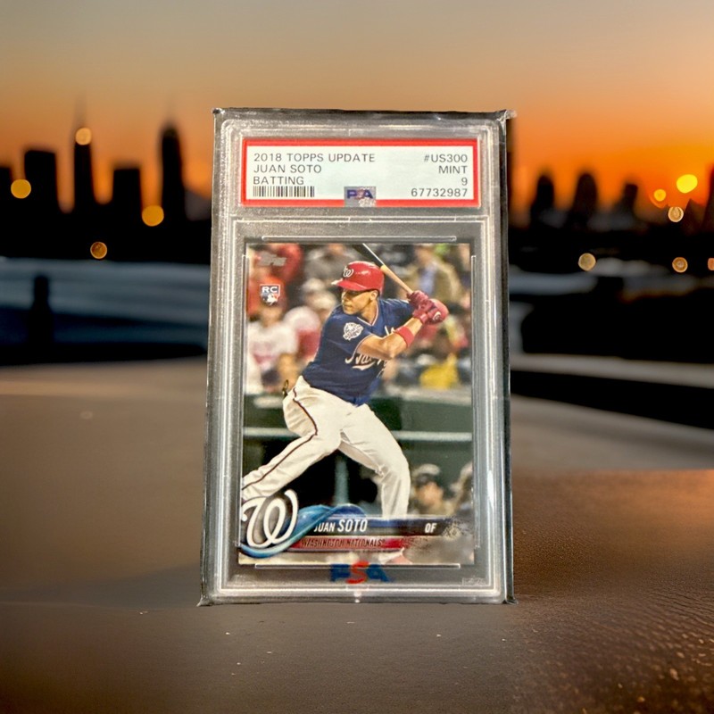 2018 Topps Update Series Juan Soto #US300 Rookie RC PSA 9 Vertical Blue Jersey