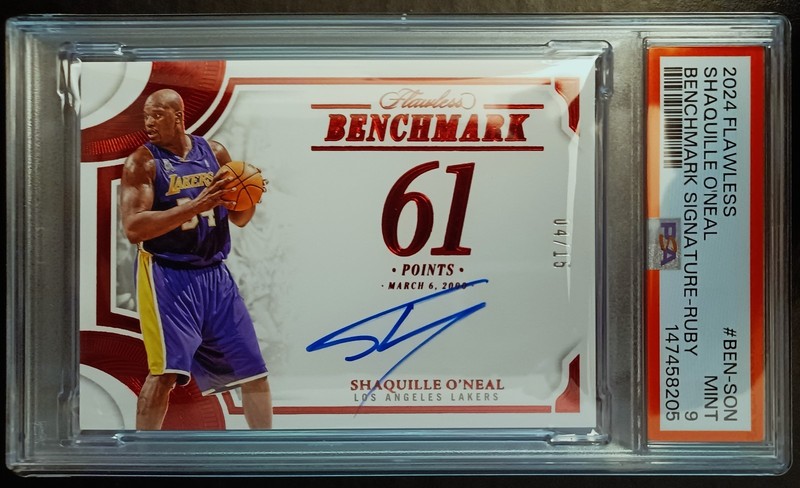 SHAQUILLE O'NEAL-2024/25 Flawless Ruby (#4/15) AUTO/AUTOGRAPH PSA: 9-MINT
