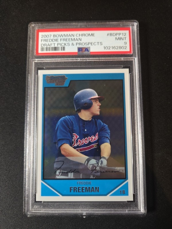 2007 Bowman Chrome Draft Picks & Prospects Freddie Freeman #BDPP12 RC PSA 9 MINT