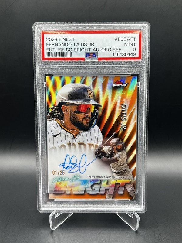 2024 Topps Finest - Fernando Tatís Jr. Future So Bright Auto Orange /25 PSA 9🚨
