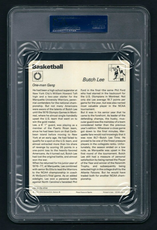 PSA 10 BUTCH LEE Sportscaster Basketball #44-16 (The only PSA 10 Graded) view 2