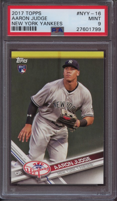 2017 Topps New York Yankees NYY-16 Aaron Judge PSA 9 Mint RC